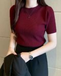 Women Ribbed Regular Fit Top