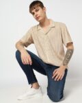 Men Relaxed Fit Knitted Shirt