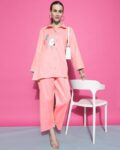 Women Embellished 2-Piece Shirt & Pants Set