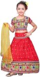 Kids Ethnic Cotton Blend Radha Dress Lehenga Choli Chania Choli Set For Baby Girls