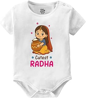 Janmashtami Radha Dress For Baby Girl | Cutest Radha Newborn Baby Romper | Janmashtami Celebration