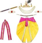 Krishna Costume for Kids, Baby Krishna Dress for Janmashtami, Bal Krishna Dhoti Set + All Accessories