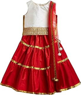 Girl's Polyester Readymade Lehenga Choli