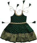 Baby Girls satai pattu Pongal Jacquard Frock Dress