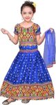 Kids Ethnic Cotton Blend Radha Dress Lehenga Choli Chania Choli Set Baby Girls Red