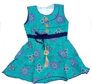 faishan Store Baby Girl's Frock Dress letest dezine 2021 (0 Month to 12 Month) Light Blue